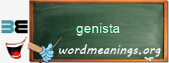 WordMeaning blackboard for genista
